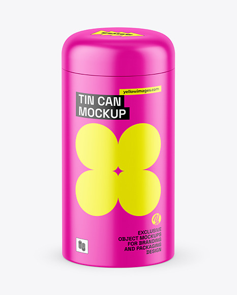 Matte Tin Can Mockup