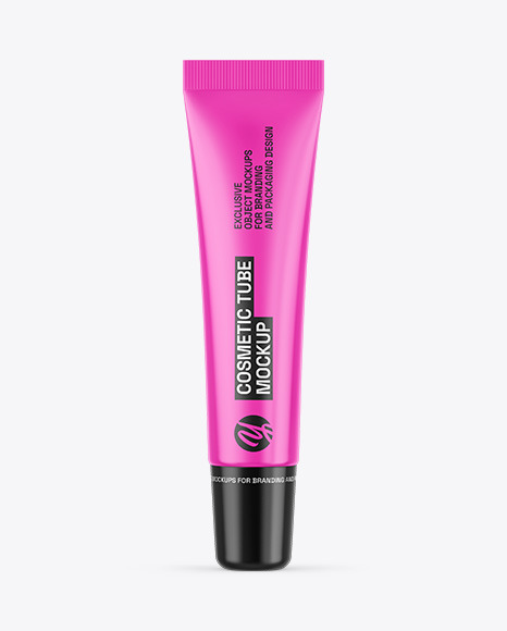 Glossy Cosmetic Tube Mockup