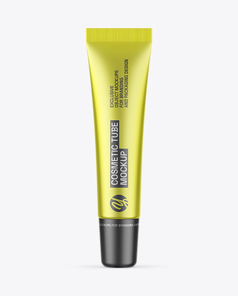 Matte Metallic Cosmetic Tube Mockup