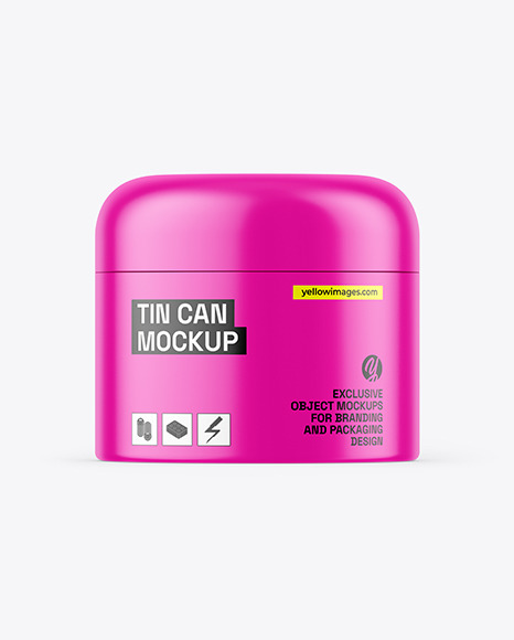 Matte Tin Can Mockup