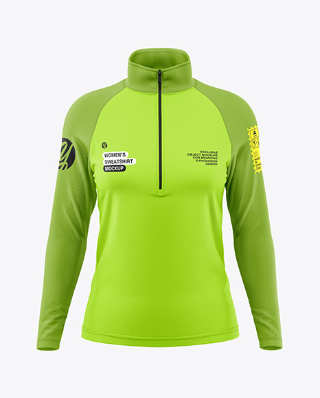 Women’s Zip Sweatshirt Mockup - Front View
