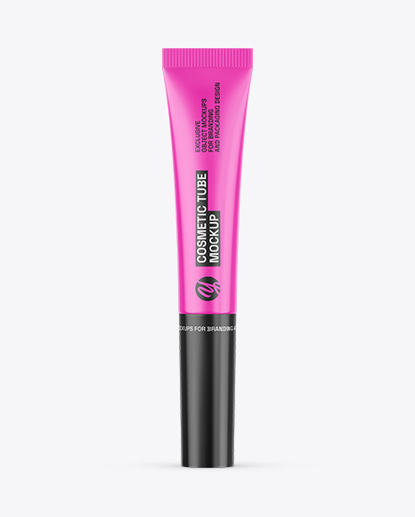 Glossy Cosmetic Tube Mockup