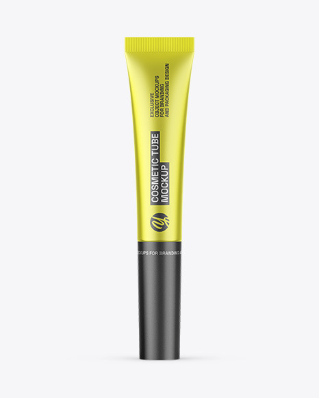 Matte Metallic Cosmetic Tube Mockup