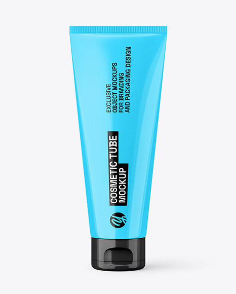 Glossy Cosmetic Tube Mockup