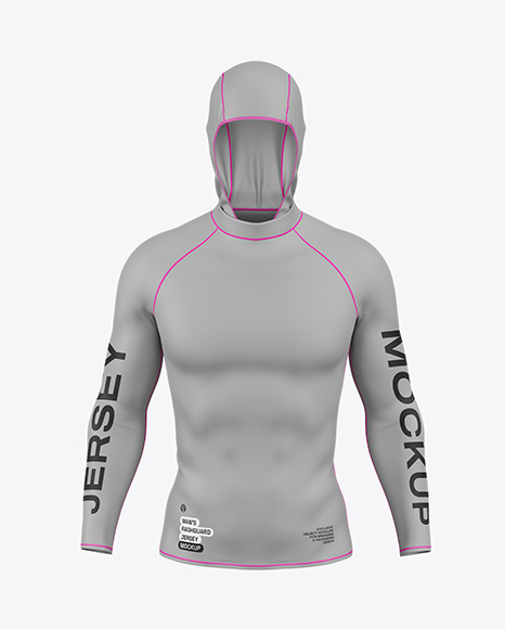 Men&#039;s Rashguard Jersey w/ Hood Mockup