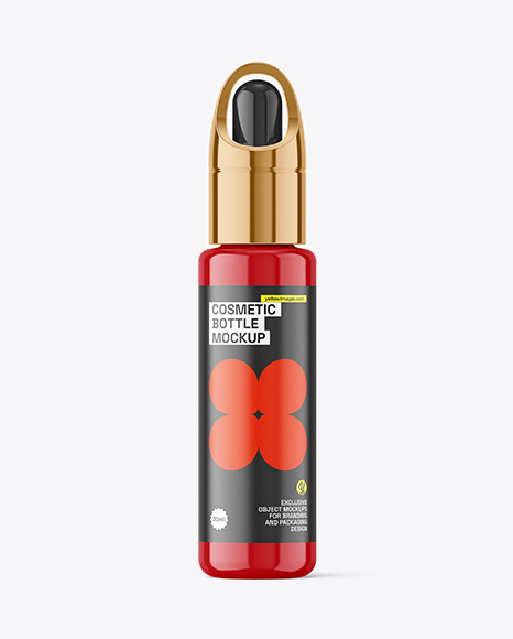 Glossy Cosmetic Bottle Mockup