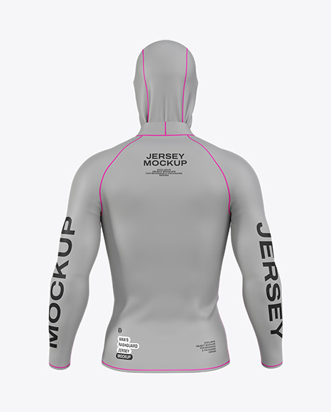Men&#039;s Rashguard Jersey w/ Hood Mockup