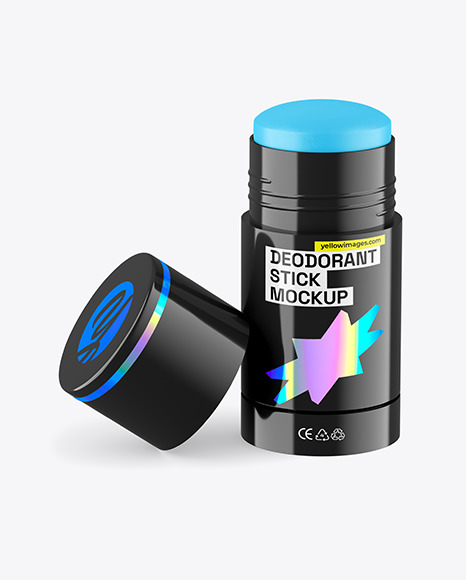 75g Opened Glossy Deodorant Stick Mockup