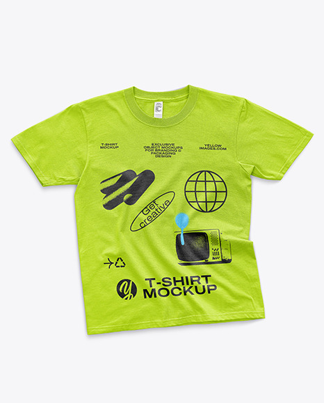 T-Shirt with Round Neck Mockup