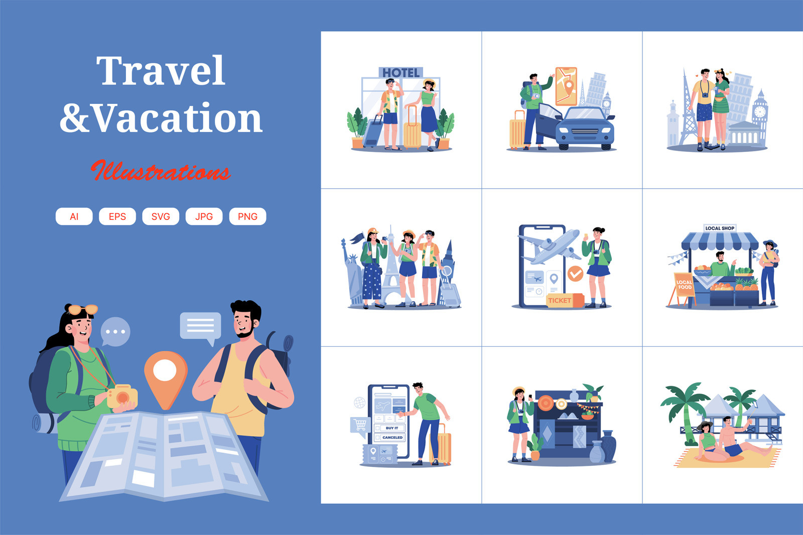 M711_Travel & Vacation Illustration_Part 01 M711_Travel & Vacation Illustration_Part 01