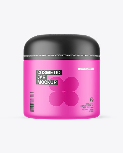 Matte Cosmetic Jar Mockup