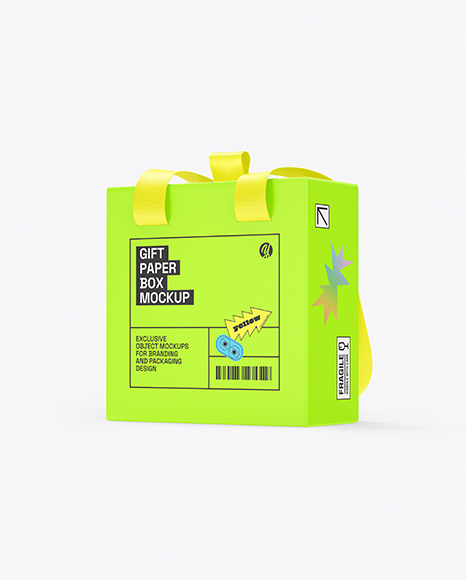 Gift Paper Box Mockup