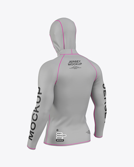 Men&#039;s Rashguard Jersey w/ Hood Mockup