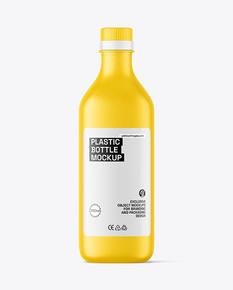 Matte Plastic Bottle Mockup