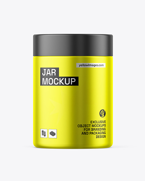 Matte Metalic Jar Mockup