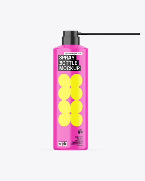 Glossy Spray Bottle Mockup