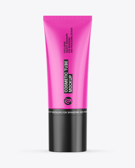 Glossy Cosmetic Tube Mockup