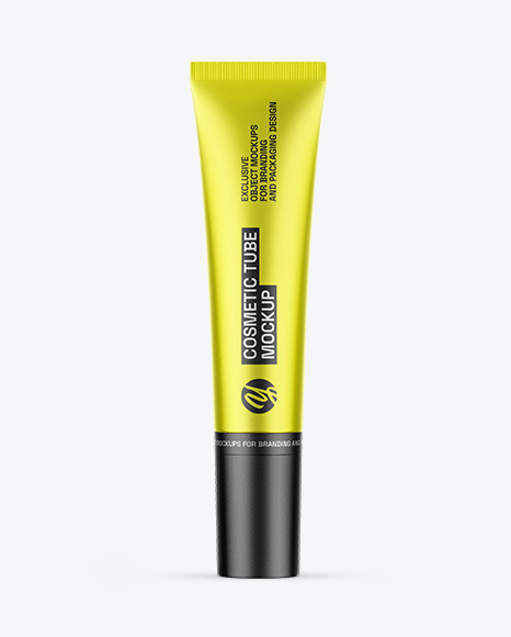 Matte Metallic Cosmetic Tube Mockup