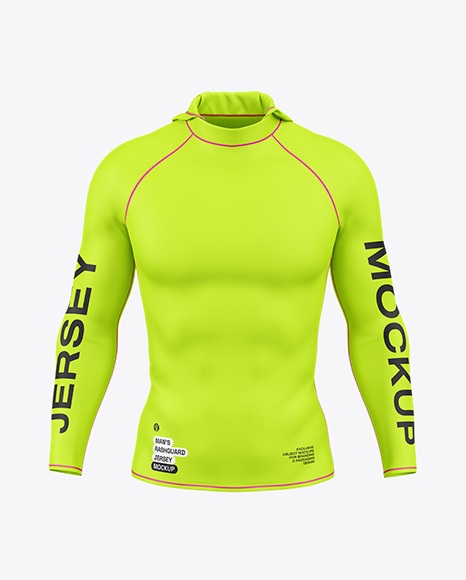 Men&#039;s Rashguard Jersey w/ Hood Mockup