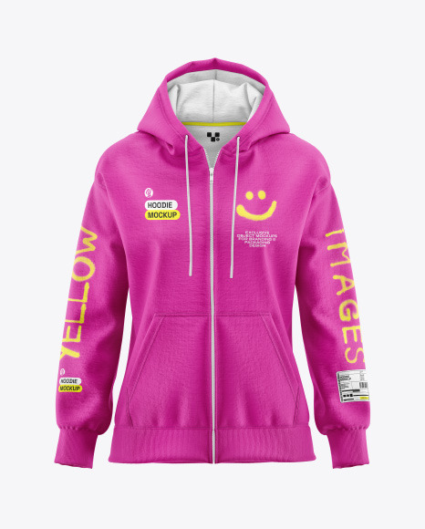Women&#039;s Full-Zip Hoodie Mockup