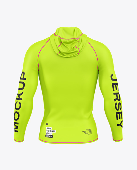 Men&#039;s Rashguard Jersey w/ Hood Mockup