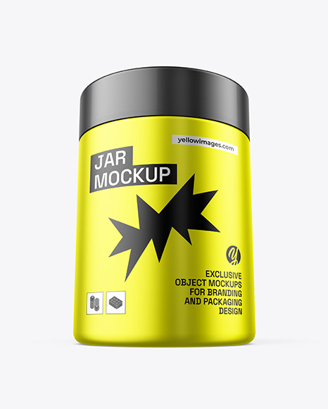 Matte Metalic Jar Mockup