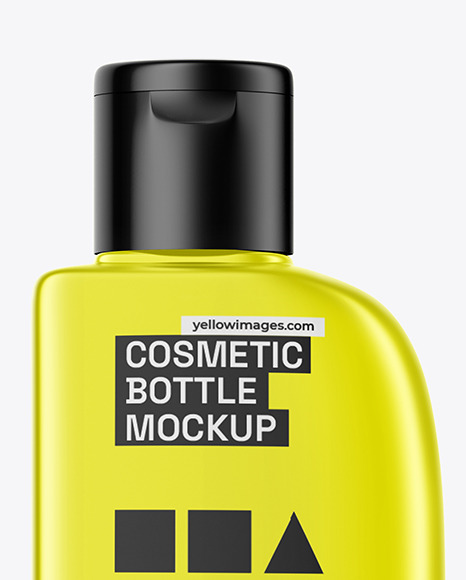 Metallic Cosmetic Bottle Mockup - Free Download Images High Quality PNG