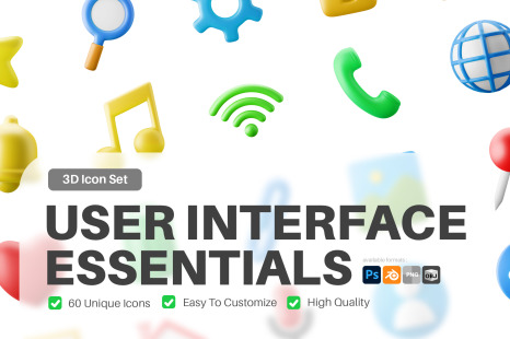 3D Icon Illustration Pack - User Interface Essentials