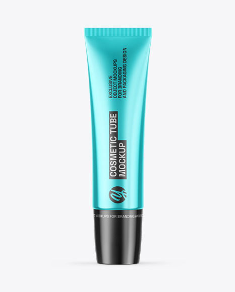 Metallic Cosmetic Tube Mockup