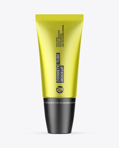 Matte Metallic Cosmetic Tube Mockup