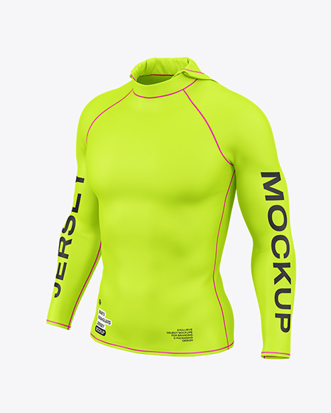 Men&#039;s Rashguard Jersey w/ Hood Mockup