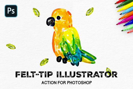 Felt-Tip Illustrator Action