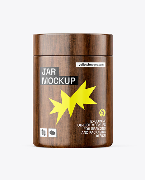 Dark Wood Jar Mockup