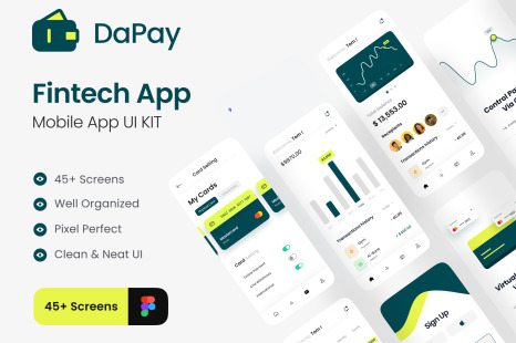 DaPay - Fintech Mobile App UI KIT