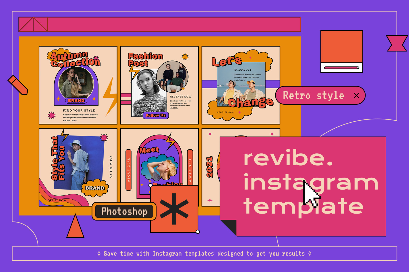 Revibe 90s Instagram Template Revibe 90s Instagram Template
