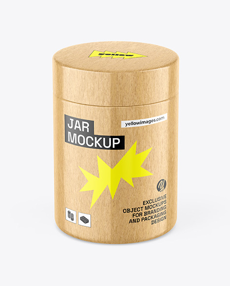 Light Wood Jar Mockup