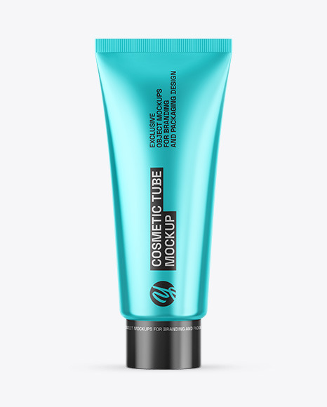 Metallic Cosmetic Tube Mockup