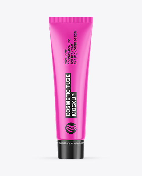 Glossy Cosmetic Tube Mockup