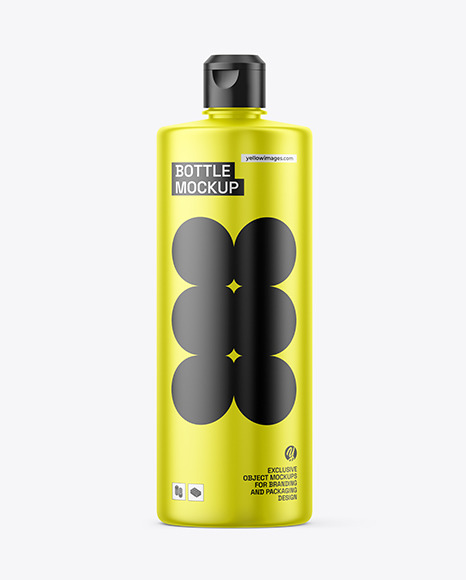 Matte Metallic Bottle Mockup