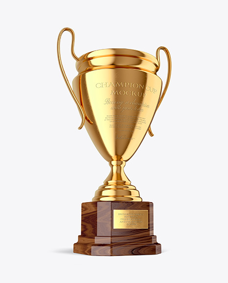 Gold Champion Cup Mockup