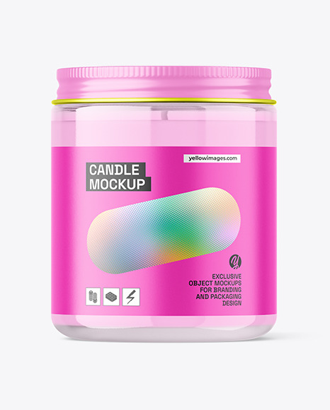 Clear Glass Candle Mockup