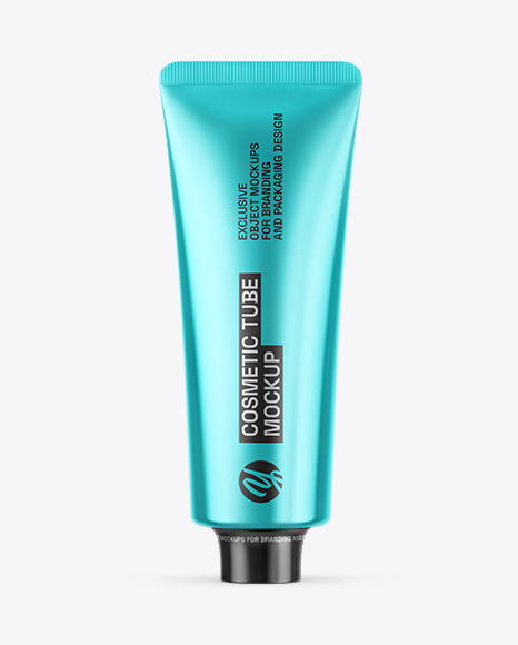 Metallic Cosmetic Tube Mockup