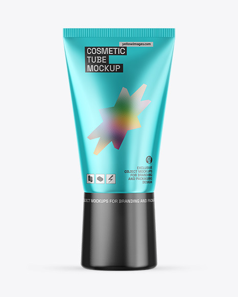 Metallic Cosmetic Tube Mockup