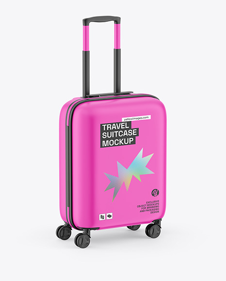 Matte Travel Suitcase Mockup