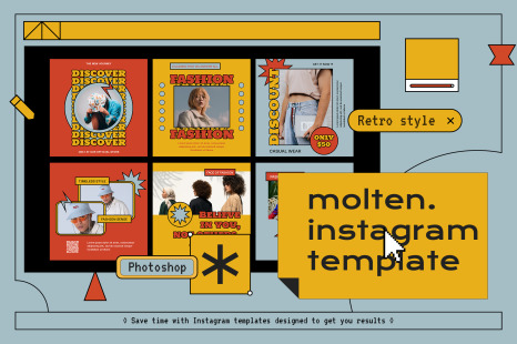 Molten 90&#039;s Instagram Template