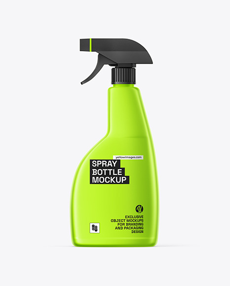 Matte Metallic Spray Bottle Mockup