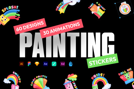 Animated Painting Stickers
