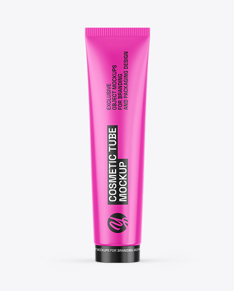 Glossy Cosmetic Tube Mockup