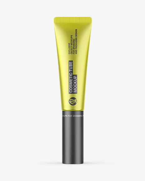 Matte Metallic Cosmetic Tube Mockup