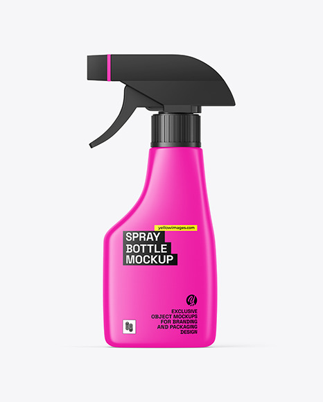 Matte Spray Bottle Mockup